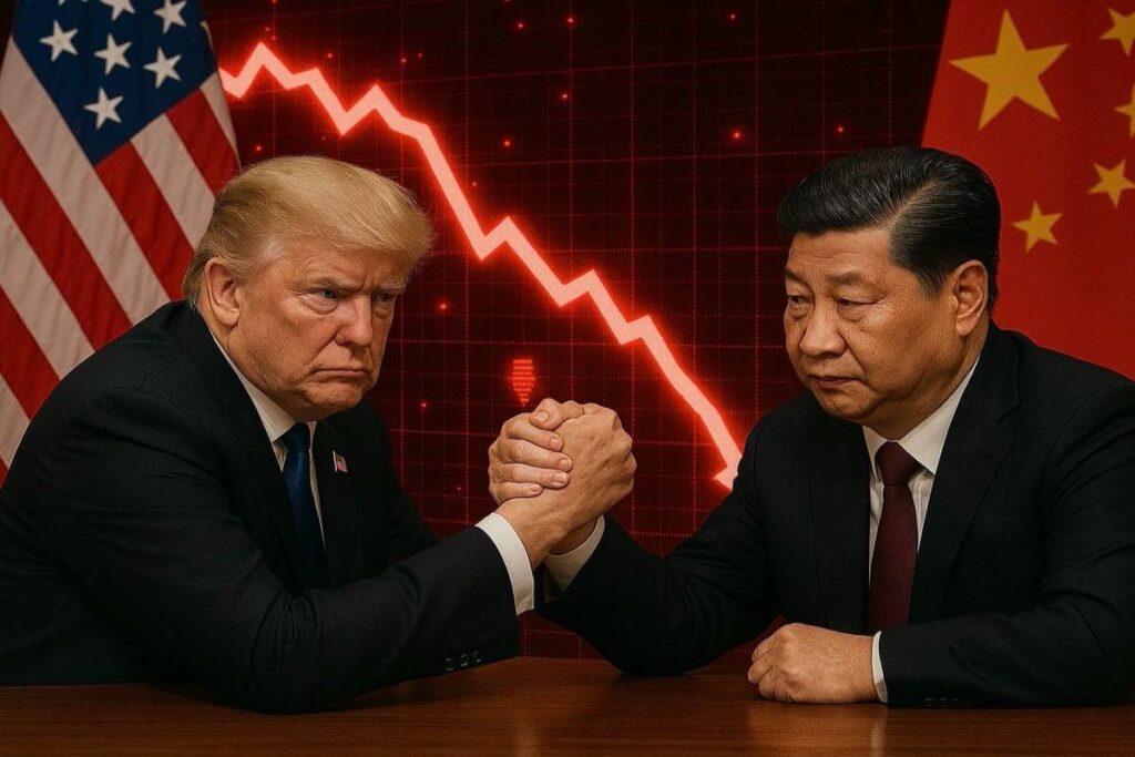 A Picture of Presidents Trump and Xinping