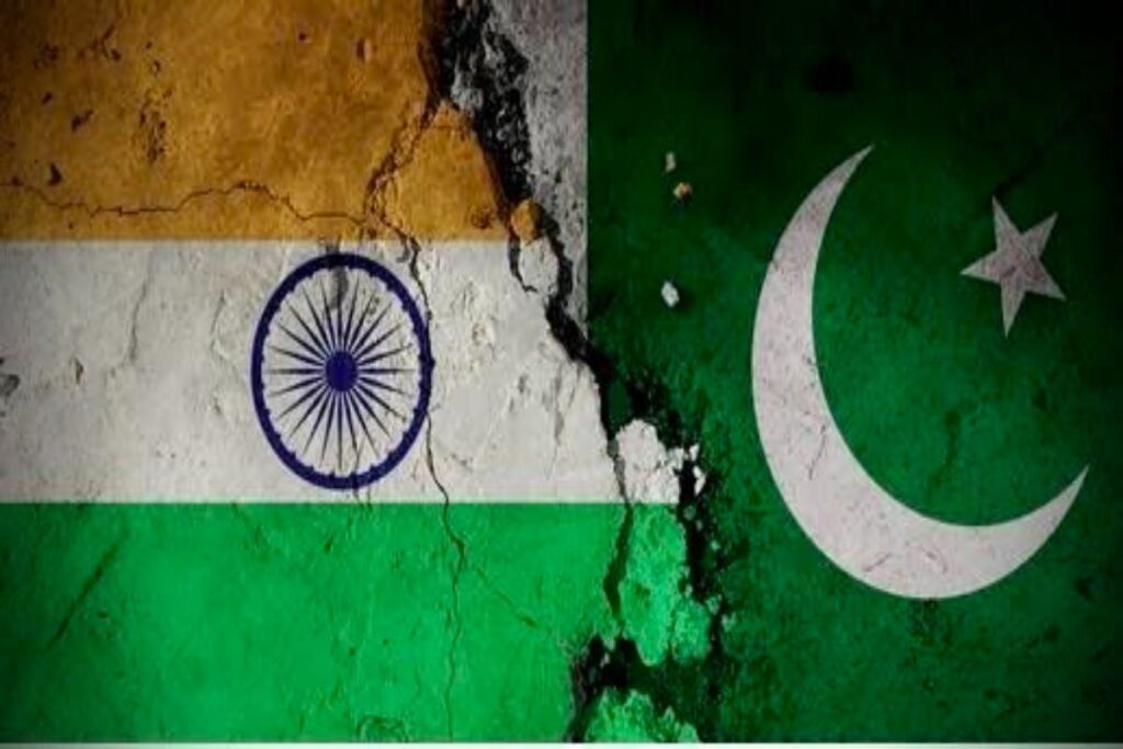 A Picture of the India and Pakistan Flag