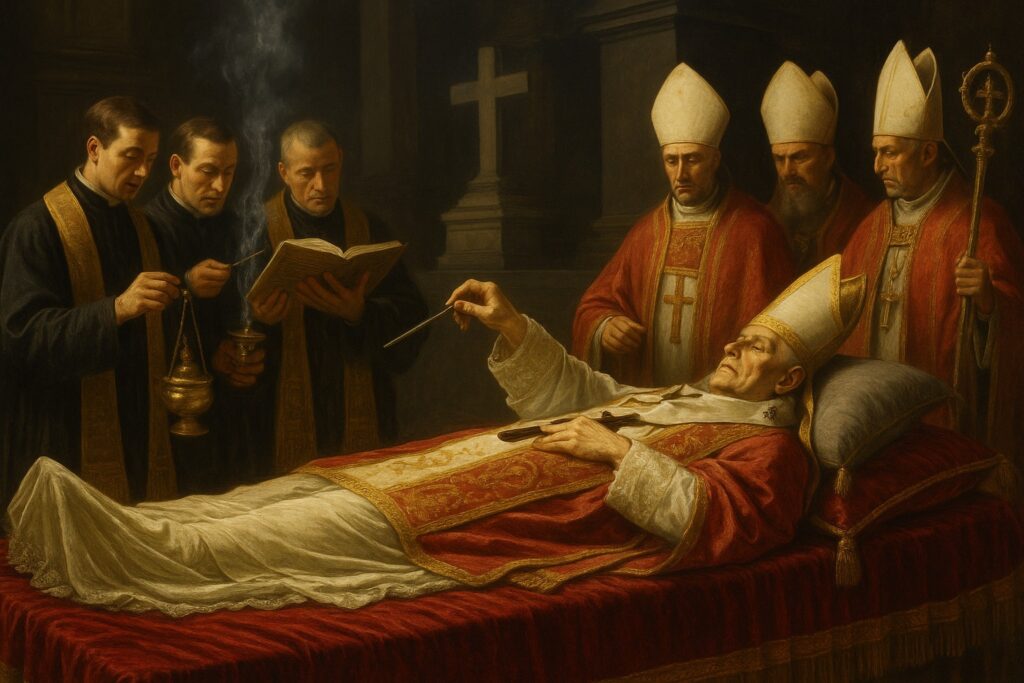 Image Depicting the Rituals of Pope's Burial