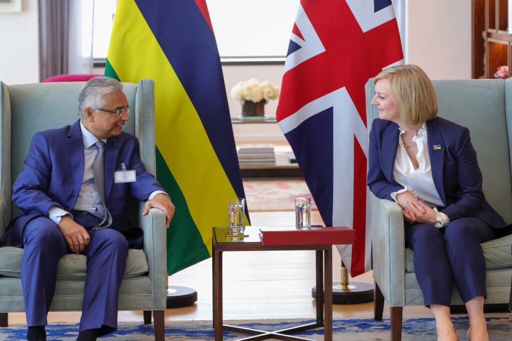 A Picture of Liz Truss and Mauritius Leader