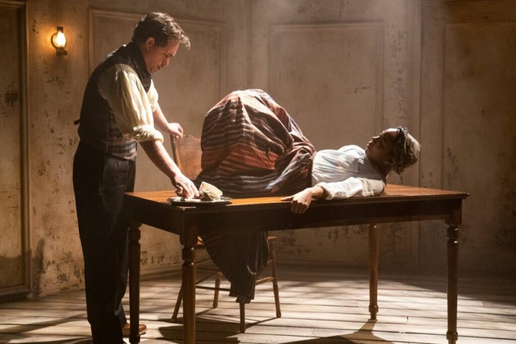 A Picture of James Sims conducting a Hysterectomy