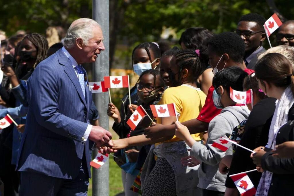 A Picture of King Charles in Canada