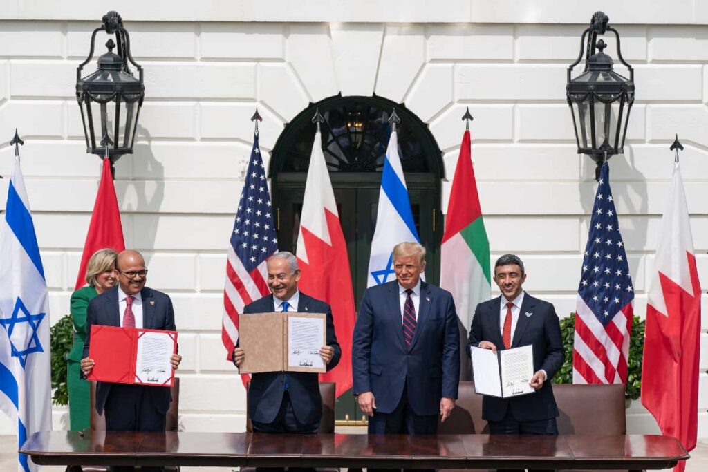 A Picture of the Abraham Accords Signing