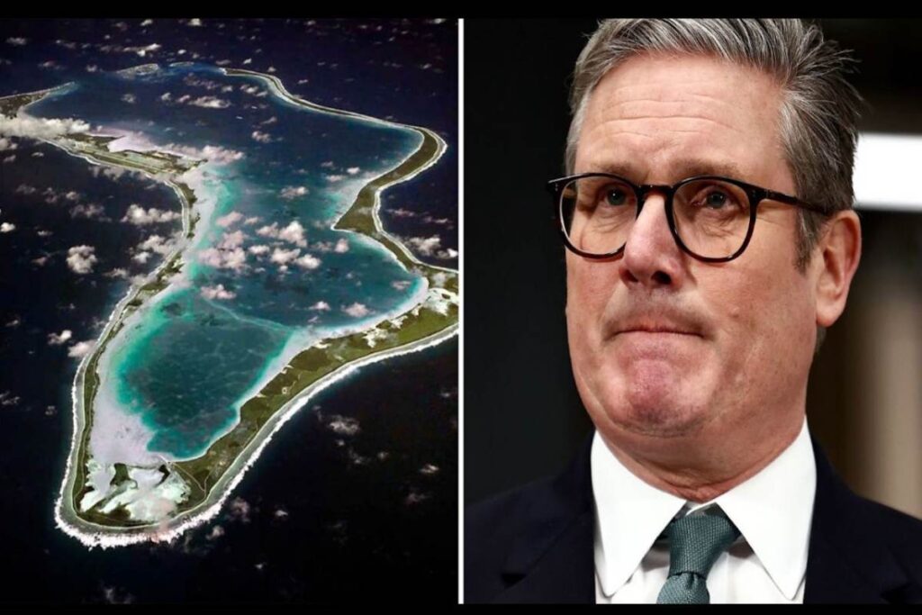 A Picture of UK Prime Minister and a Chagos Island