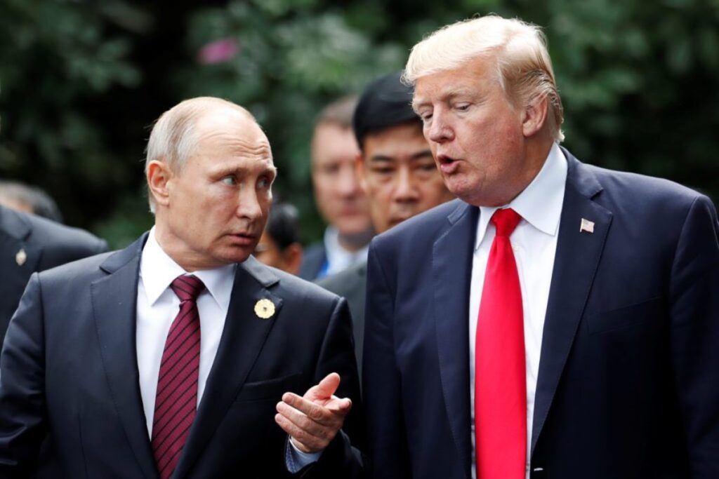A Picture of USA and Russia Presidents
