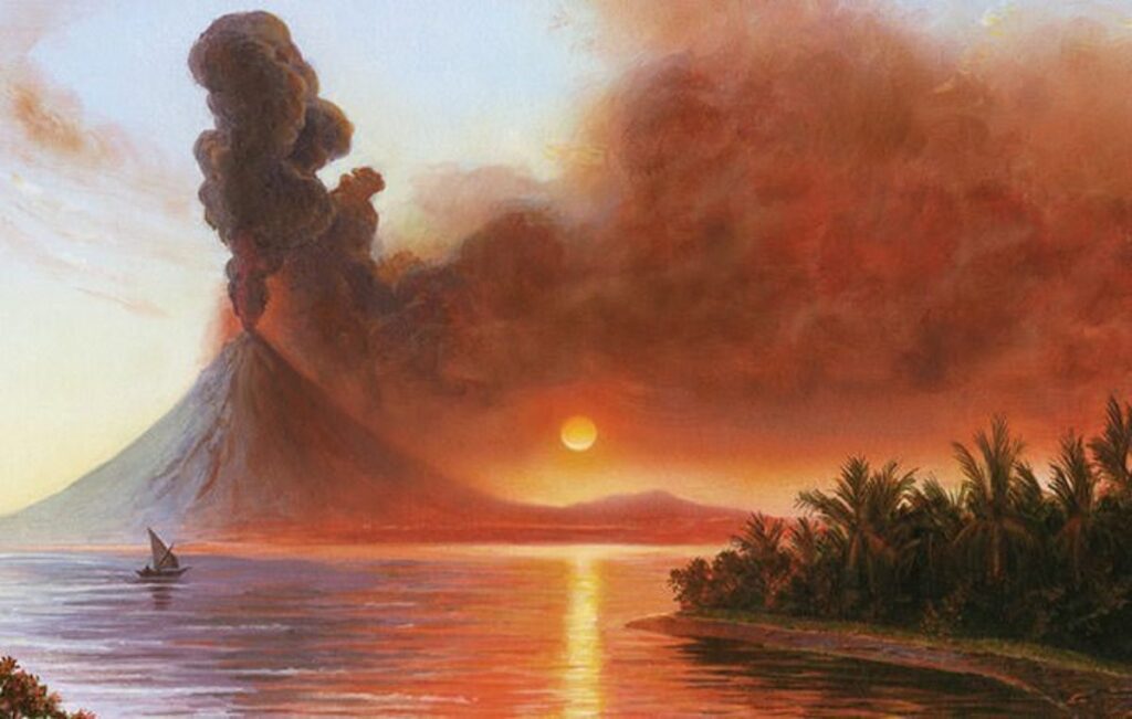 A Picture of Tambora 1815 Volcano