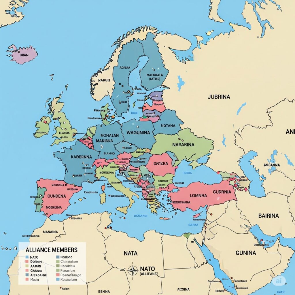 Map of the NATO Alliance