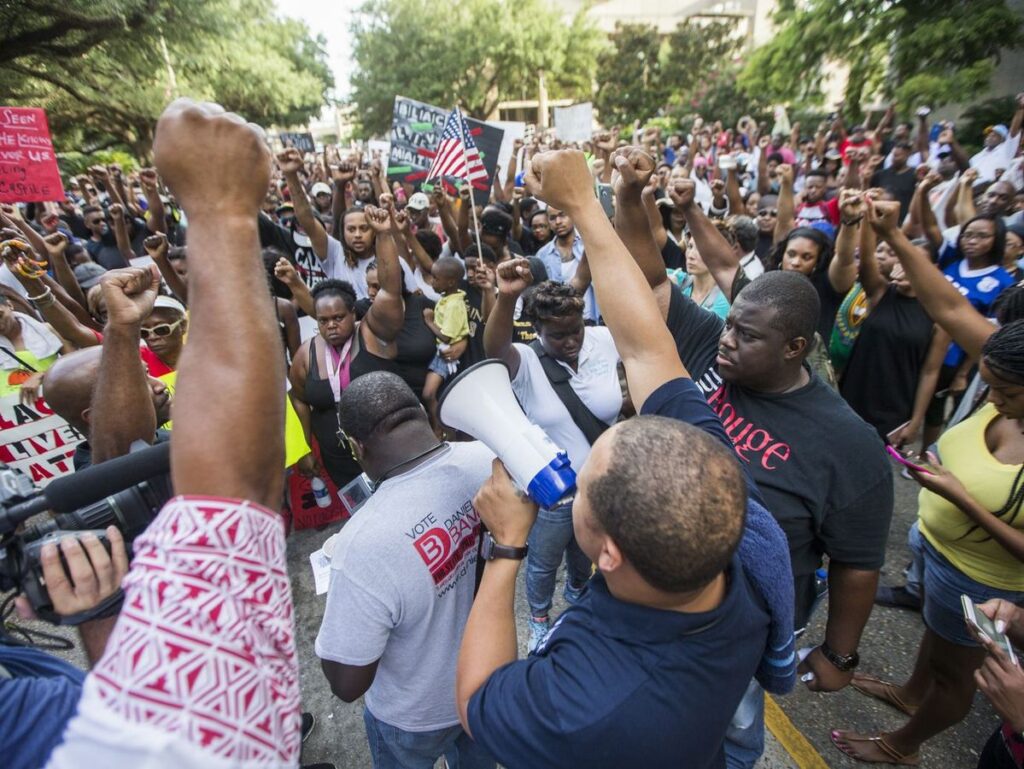 Protesters at a Rally