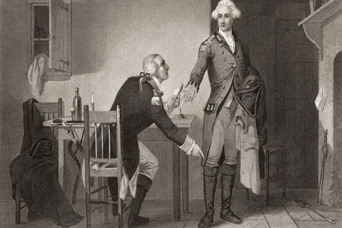 A Picture of Benedict Arnold Getting Caught